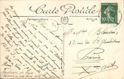 VINTAGE POSTCARD Asnelles the Beautiful Beach the war memorial and the Militaria town hall