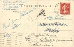 VINTAGE POSTCARD Asnelles the Beautiful Beach Hotel of the Baths