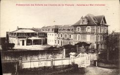 VINTAGE POSTCARD Observation sanatorium of the children of the railroads French Asnelles on sea