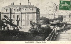 VINTAGE POSTCARD Asnelles Villas and Jardins