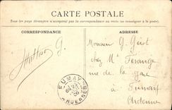 VINTAGE POSTCARD Asnelles Storm of September 30th  1905 the flooded dam