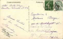 VINTAGE POSTCARD Asnelles the Beautiful Beach On the Beach Low tide