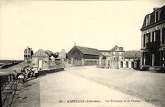 VINTAGE POSTCARD Asnelles the Terrace and the Casino