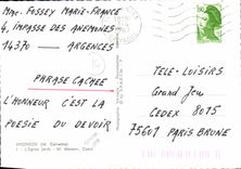 MODERN CARD Argences L church