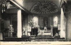 VINTAGE POSTCARD Interior Argences Of L Church