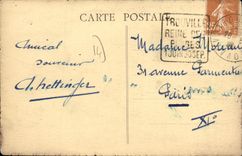 VINTAGE POSTCARD Benerville Villa Flowers