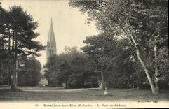CPA Berniers Sur Mer Le parc du chateau