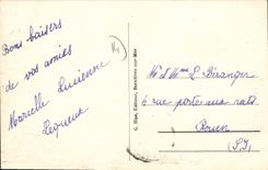 VINTAGE POSTCARD Bernieres on Mer the Beach has Low tide