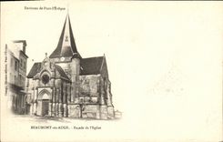VINTAGE POSTCARD Beaumont out of Trough Frontage of L Church Surroundings of Bridge L bishop