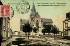 VINTAGE POSTCARD Beaumont out of Trough Rules of Colonel D State Major J C Langlois commander of the Legion D honor