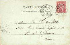 VINTAGE POSTCARD Beaumont out of Trough Seen of L Town hall