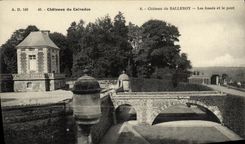 VINTAGE POSTCARD Castle of Balleroy pits and the bridge