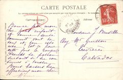 Castillos de la POSTAL de la VENDIMIA del Apple brandy de Balleroy el castillo y sus dos casas