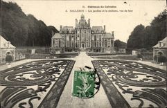 VINTAGE POSTCARD Castles of the Balleroy Apple brandy Gardens and the Castle seen of face