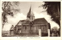 VINTAGE POSTCARD Balleroy L Parish church