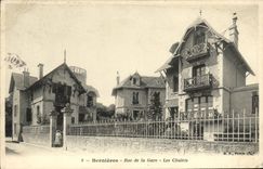 VINTAGE POSTCARD Bernieres Street of the Station Country cottages