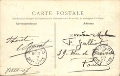 VINTAGE POSTCARD Bernieres street of the Station the Passage D level