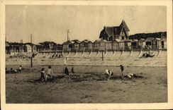VINTAGE POSTCARD Bernieres on Sea the Beach west coast