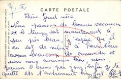 VINTAGE POSTCARD Bernieres on Sea seen Panoramic Catch of L Entered of the Beach