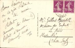 VINTAGE POSTCARD Bernieres on Mer Rivets Beach the Beach