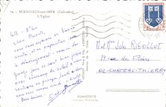 MODERN CARD Bernieres on Sea L Church