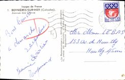 MODERN CARD Bernieres on Sea Which occurred of the Elms