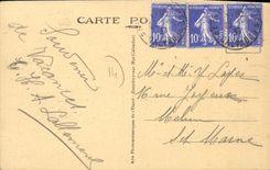 VINTAGE POSTCARD Old gate of L church of Bernieres on Sea