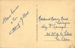 VINTAGE POSTCARD Bernieres on Sea L Church and Main street