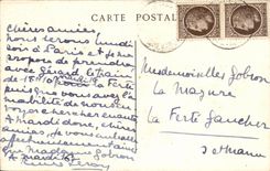 CPA Bernieres s Mer Vue sur le Clocher Arret de l Autobus