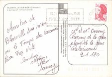 MODERN CARD Blonville on Sea the Beach and the sea front