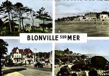 CPM Blonville sur Mer Place de l hotel de ville Roches noires