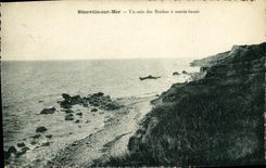 CPA Blonville sur Mer Un coin des Roches a maree haute