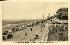 VINTAGE POSTCARD Blonville on Sea Seen of Terasse of the Large Hotel