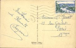 VINTAGE POSTCARD Blonville on Sea seen D beach suit