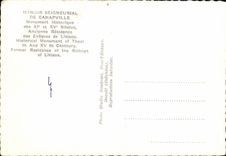 MODERN CARD Manor Seigneuraial de Canapville Old residence of the bishops of Lisieux