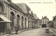 VINTAGE POSTCARD Caumont L Ventilates Market Covered