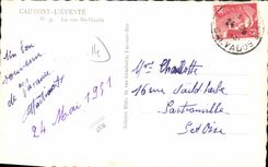 VINTAGE POSTCARD Caumont L Ventilates the street St Martin