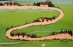 VINTAGE POSTCARD Our beautiful Norman Villages L aGenouillette Retroussette Califourquette Relaxes It the Hole of Chance