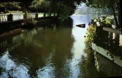 CPM Hotellerie du Moulin du Vey Le Vey Par Clecy La terrasse en bordure de L Orne