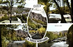 VINTAGE POSTCARD Clecy Switzerland Norman Souvenir