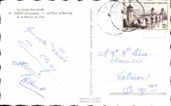 MODERN CARD Clecy the Bridge Stopping and the Mill of Vey