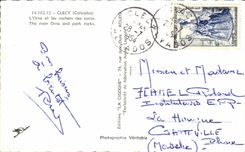 MODERN CARD Clecy L Decorates and the rocks of the parks