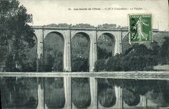 CPA Les bords de l Orne Clecy Le Viaduc