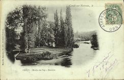 CPA Conde sur Noireau Moulin du Vey Derriere