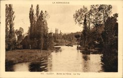 VINTAGE POSTCARD Clecy Bords of L Decorates Vey