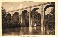 CPA Clecy L Orne et le Viaduc