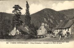 VINTAGE POSTCARD L Decorates Picturesque Clecy Cautepie and the Sugar loaf Vaches