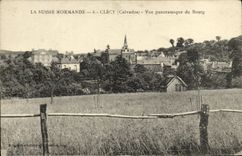 VINTAGE POSTCARD Switzerland Clecy Norman seen Panoramic of Boug