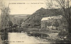 VINTAGE POSTCARD Switzerland Normande the edges of L Decorates