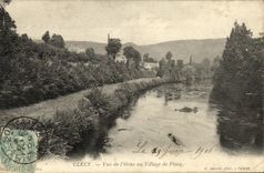 VINTAGE POSTCARD Clecy Vue of L Decorates at the Village of Placy